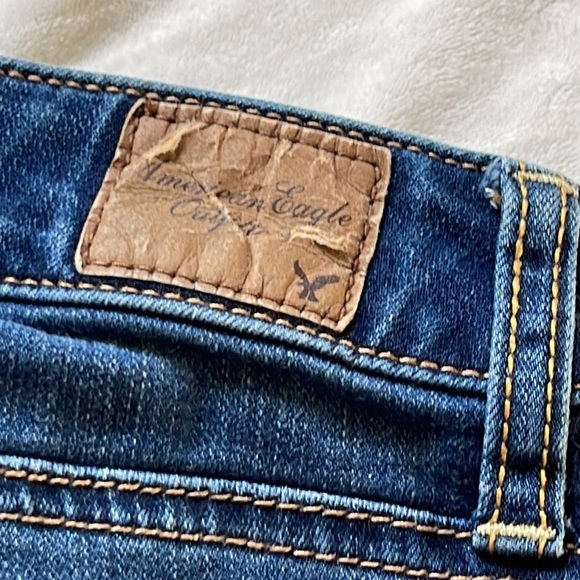 American Eagle Dark Blue Jeans Skinny size 2 Long - Picture 2 of 7